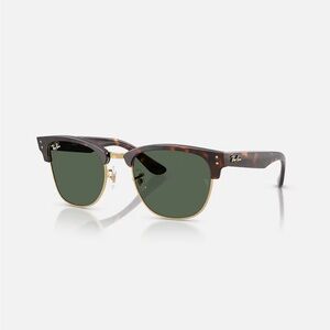 Ray-Ban Clubmaster Reverse Sunglasses - Tortoise & Gold w/ Green Lenses $215